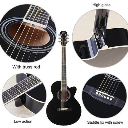 Acoustic guitar headstock with tuning pegs
