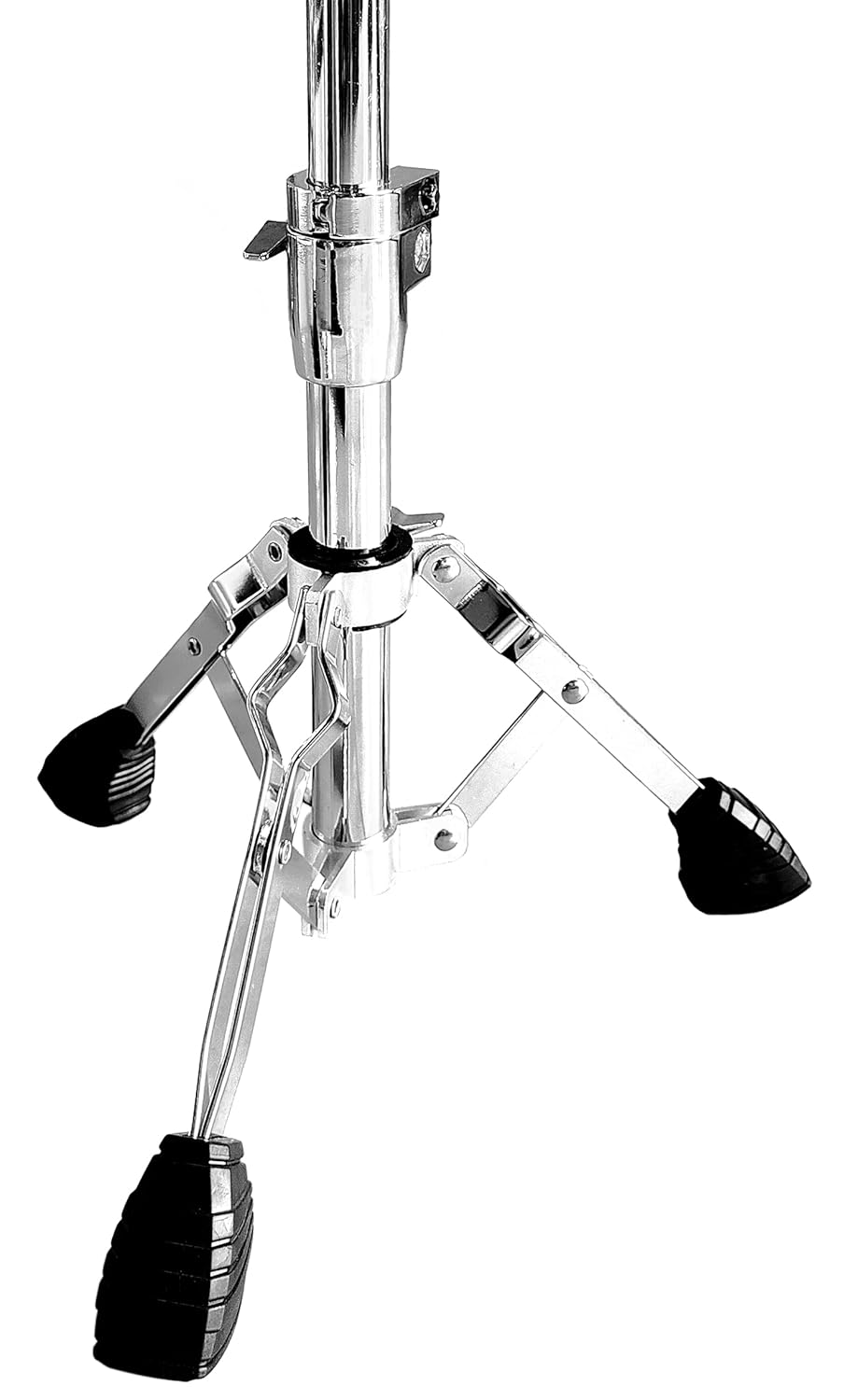 Drum stand with black feet on a white background