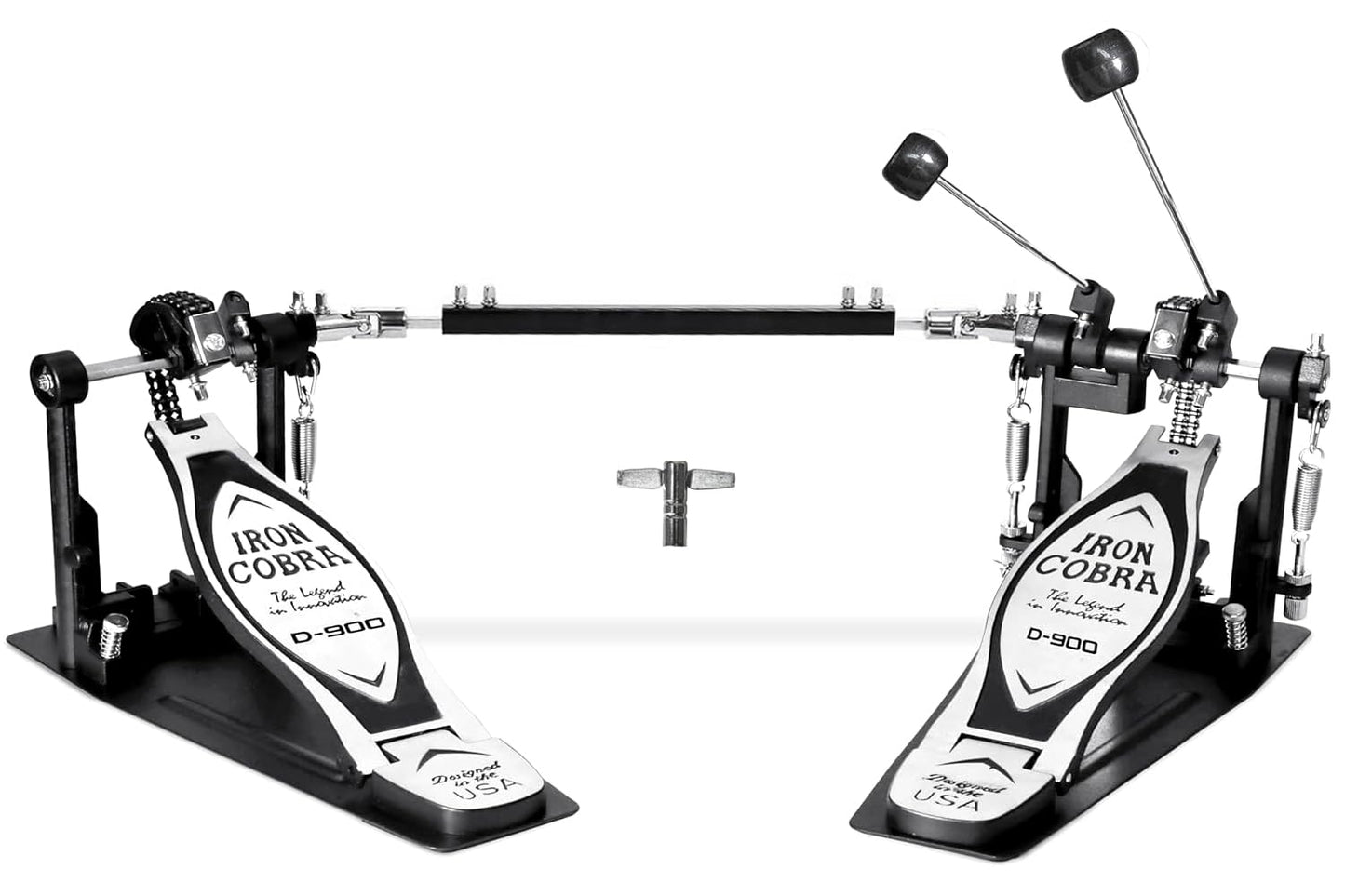 Studio and stage double bass drum pedal system
