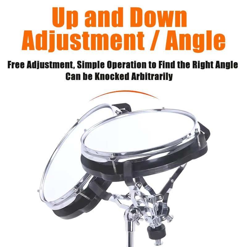 Drum stand with adjustable angle feature on a white background