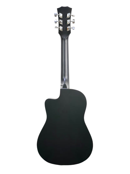 Gibz's guitars Marvin Series 34-Inch Cutaway Acoustic Guitar with Pick Up & Bag (G 234D BK)