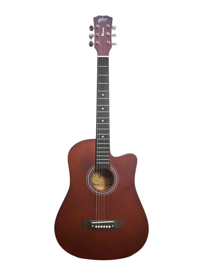 Gibz's Marvin Series 38-Inch Matte Acoustic Guitar with Truss Rod Pick Up & Bag (G 238C CF)