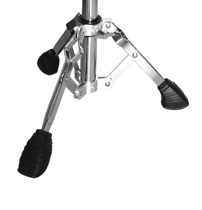 Drum stand with black foot pads on a white background
