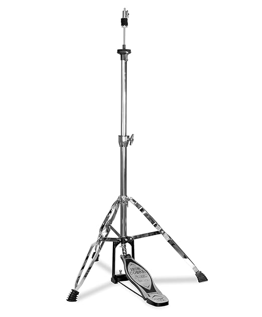 “Rubber feet and leg end protection on heavy duty hi-hat stand”