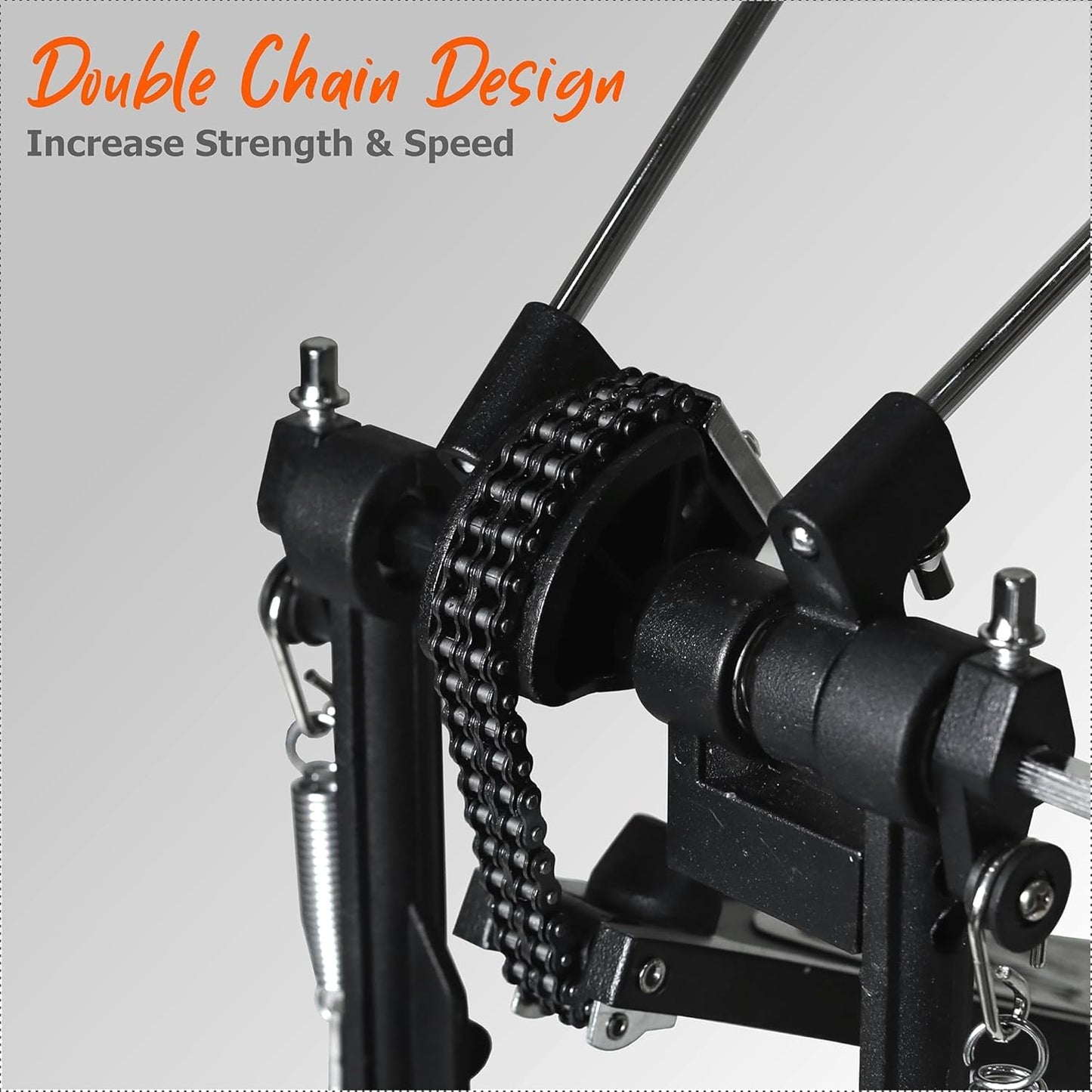 Iron Cobra style double bass pedal black metal construction