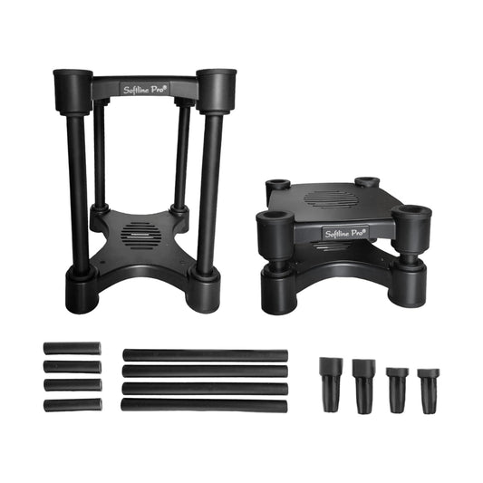 Softline Pro SP-ISO208 isolation studio monitor stand – front view, 
Isolation studio monitor stands