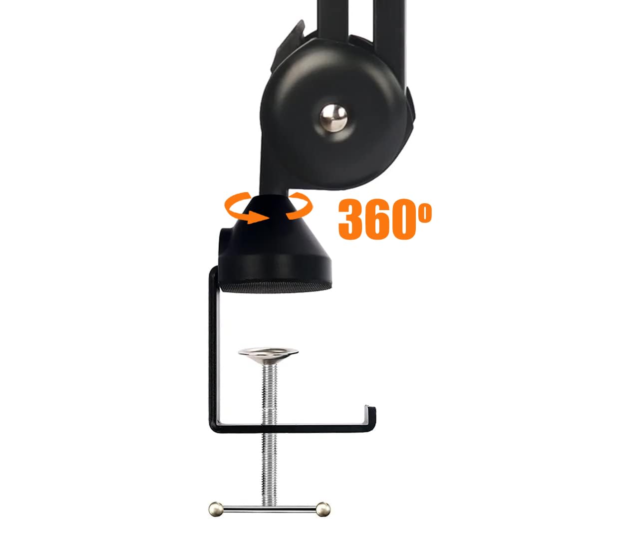 Image showing complete SP-11 microphone stand kit with included components: boom arm, desk clamp, thread adapter, and mounting rods.