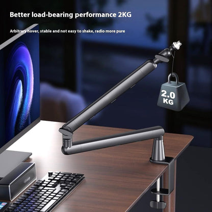Softline Pro premium mic arm stand with cable channels and threaded adapter