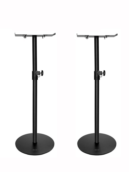 Round base studio monitor stands, 
Softline Pro SP 801 R Studio Monitor Stands β Adjustable Height, Round Base, Set of 2