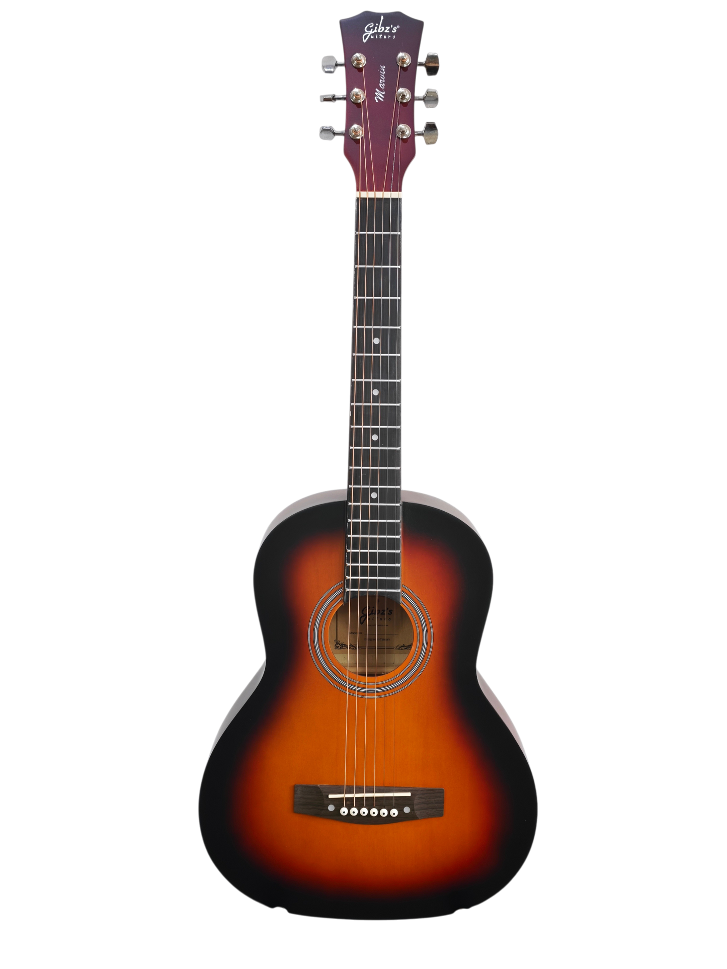 Gibz's Marvin Series 36-Inch Dreadnought Acoustic Guitar with Pickup & Bag (G 236D SB)