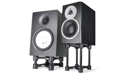Softline Pro SP-ISO308 Isolation Studio Monitor Stands Height & Tilt Adjustable Speaker Isolation Pads for Studio Monitors, Bookshelf Speakers & Home Theater Systems – Black (Pack of 2)