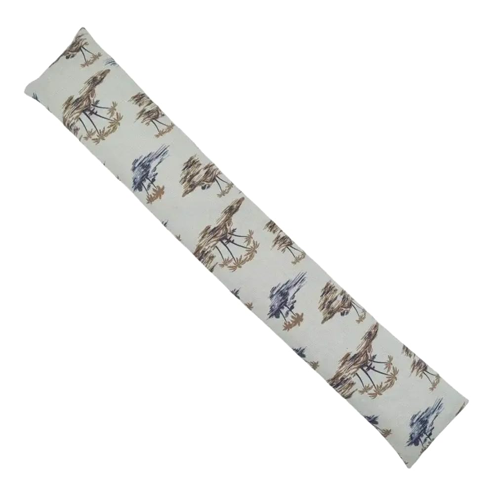 Long rectangular fabric strip with deer and floral pattern on a white background