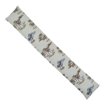 Long rectangular fabric strip with deer and floral pattern on a white background