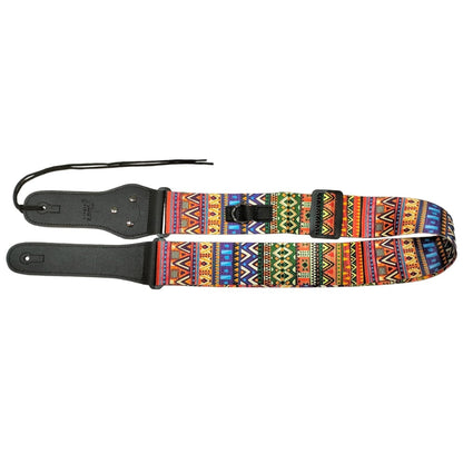 Gibz's Guitar Strap with Picks Pocket Printed Polyester Adjustable Wide Strap for Guitar, Electric, Acoustic Guitar, Modern Design, Ultra Comfortable Belt (GS002)