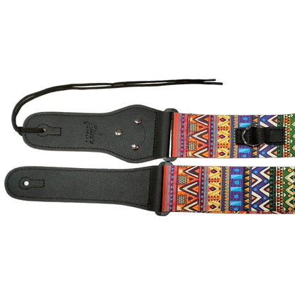 Gibz's Guitar Strap with Picks Pocket Printed Polyester Adjustable Wide Strap for Guitar, Electric, Acoustic Guitar, Modern Design, Ultra Comfortable Belt (GS002)