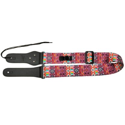 Gibz's Guitar Strap with Picks Pocket Printed Polyester Adjustable Wide Strap for Guitar, Electric, Acoustic Guitar, Modern Design, Ultra Comfortable Belt (GS005)