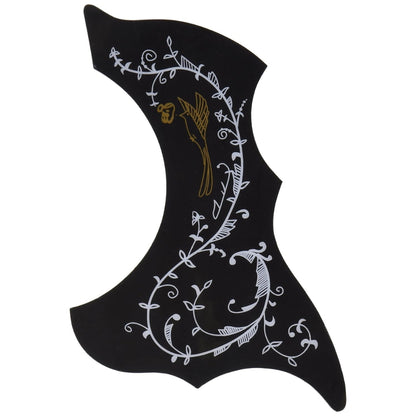Gibz's guitar SP-HBPG 001 Acoustic Guitar Pickguard Scratch Plate Hummingbird Pattern Black High Quality