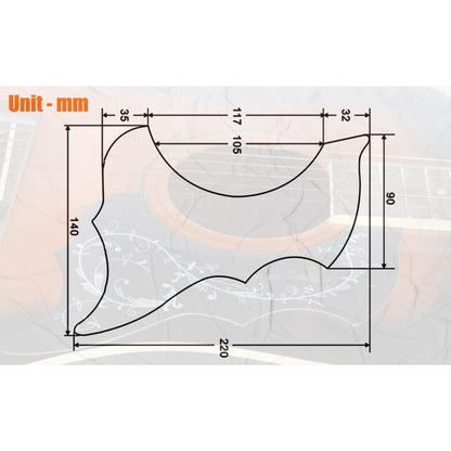 Gibz's guitar SP-HBPG 001 Acoustic Guitar Pickguard Scratch Plate Hummingbird Pattern Black High Quality