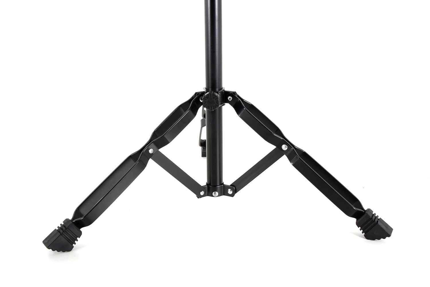 Black tripod stand on a white background