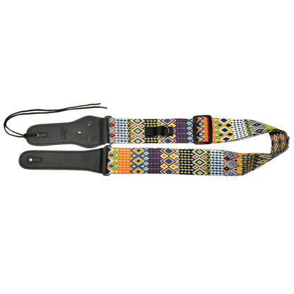Gibz's Guitar Strap with Picks Pocket Printed Polyester Adjustable Wide Strap for Guitar, Electric, Acoustic Guitar, Modern Design, Ultra Comfortable Belt (GS004)