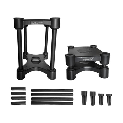 Softline Pro SP-ISO208 Isolation Studio Monitor Stand Height & Tilt Adjustable Black - Pack of 2 Pcs