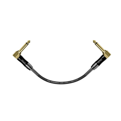Softline Pro Guitar Patch Cable Right Angle 25 cm, 1/4 Instrument Cable For Effect Pedals 9 Inch, Gold Plated (Pack of 1), SP PRT 09