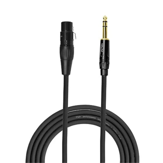 Softline Pro SPSF 500-New XLR Female to 6.3mm Jack Stereo 5 Meter Cable XLR to Female Auxiliary Stereo Cable 3Pin for TRS Audio Microphone
