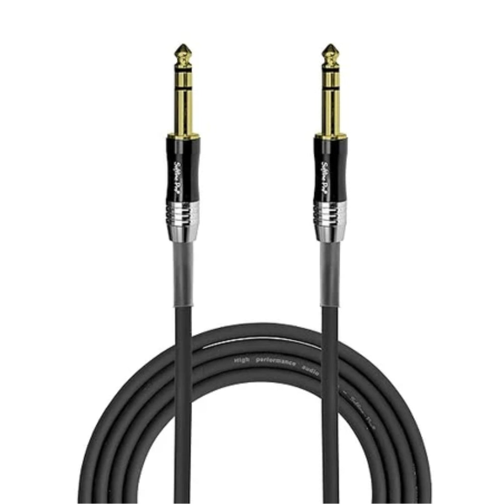 Softline Pro SPSS300 6.3MM Stereo Jack to 6.3MM Stereo Jack 10 Ft / 3 Meter Cable (Gold Plated)