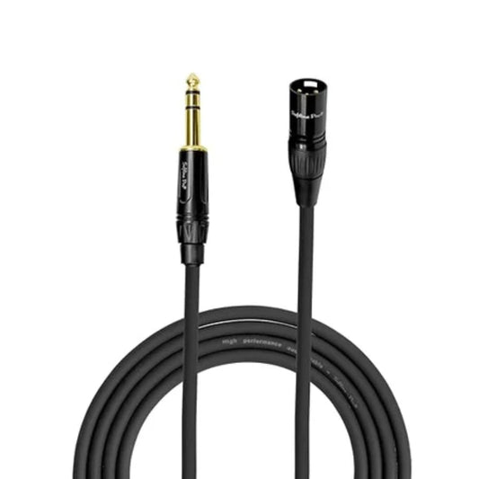 Softline Pro TRS Microphone Cable, Stereo 6.35MM Jack to XLR Male 10 Ft / 3 Meter Cable for Amplifier, Speakers, Microphone, Sound Console, Mixer, Electric Organ, SPSM300