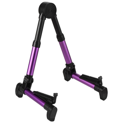 Softline Pro Guitar Stand for Home, Folding Instrument for Acoustic, Electric, Classical Guitars, Violin, Ukulele & Bass, Portable and Lightweight, Easy to fold (SP24-A, Purple)