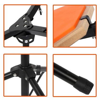 Drum pad stand folded compactly for storage