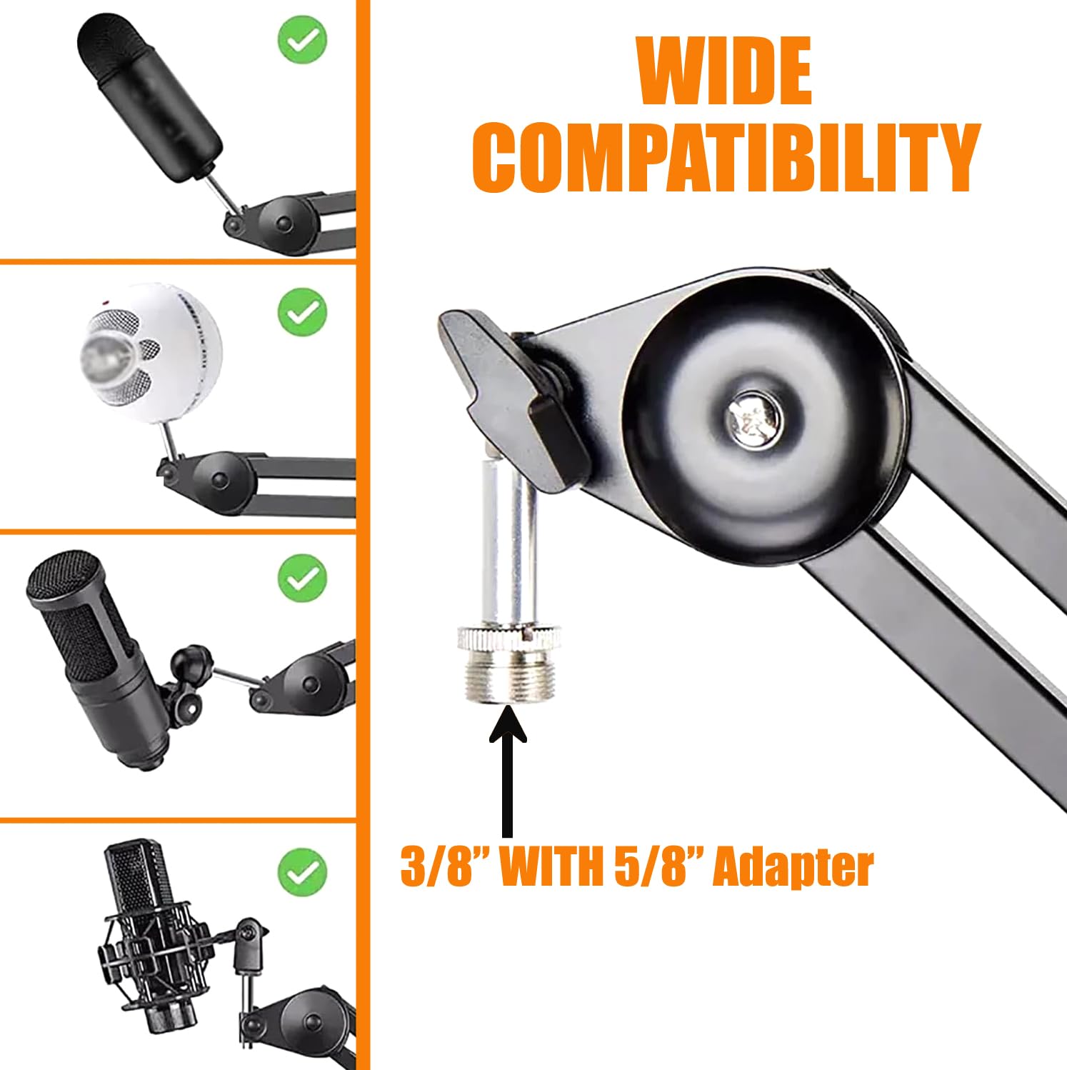 Springless microphone stand for podcasting