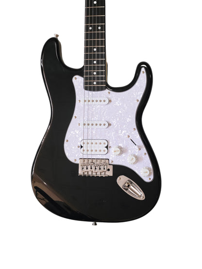 Gibz's Guitars TME 600 ST4 Pearlized Safeguard Electric Guitar (TME 600 BK)
