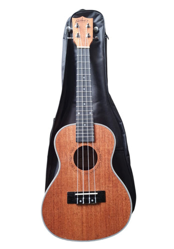 Gibz's Guitars 23-Inch Solid Mahogany Top Concert Ukulele with Bag