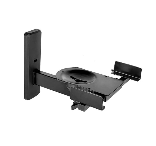 Wall mount speaker brackets, 
Softline Pro SP WB010 Wall Mount Swivel Bracket for Bookshelf Speakers – Black, Steel, Angle Adjustable

