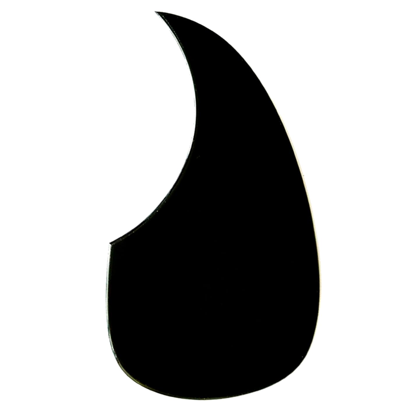 Black crescent moon shape on a white background