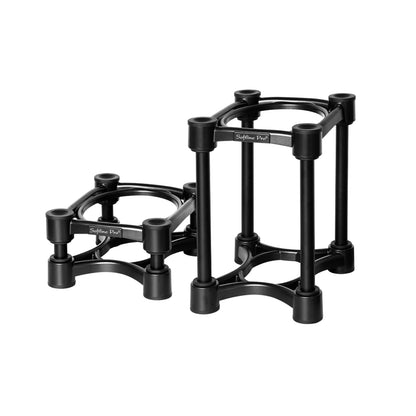 Softline Pro SP-ISO308 Isolation Studio Monitor Stands Height & Tilt Adjustable Speaker Isolation Pads for Studio Monitors, Bookshelf Speakers & Home Theater Systems – Black (Pack of 2)