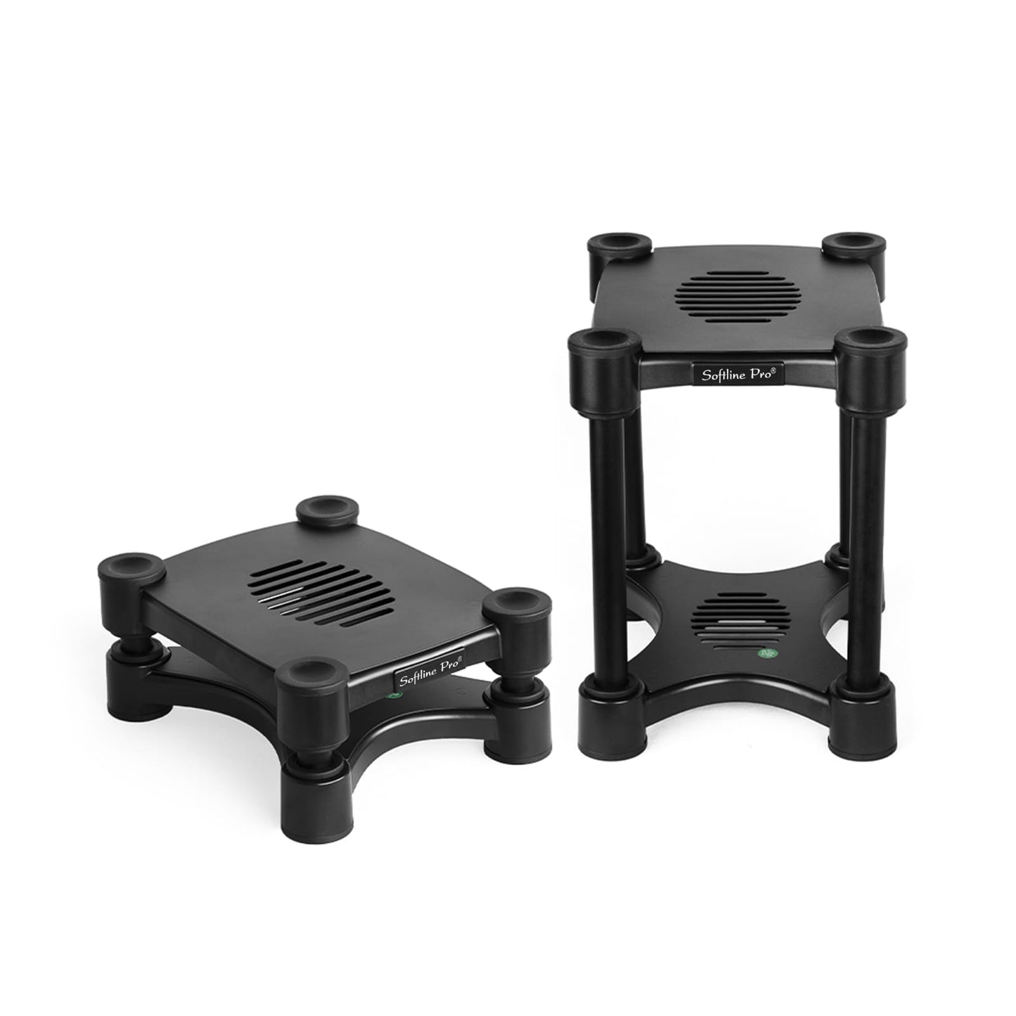 Softline Pro SP-ISO108 Isolation Studio Monitor Stand Height & Tilt Adjustable Black - Pack of 2 Pcs