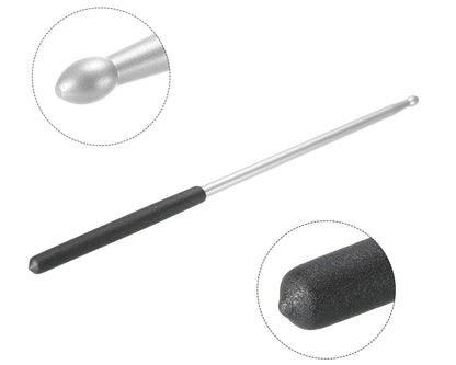 Two-toned stick with metallic and black ends on a white background