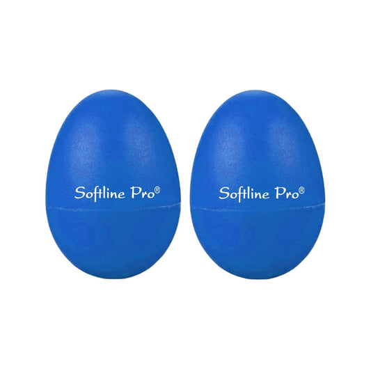 Two blue 'Softline Pro' egg-shaped products on a white background
