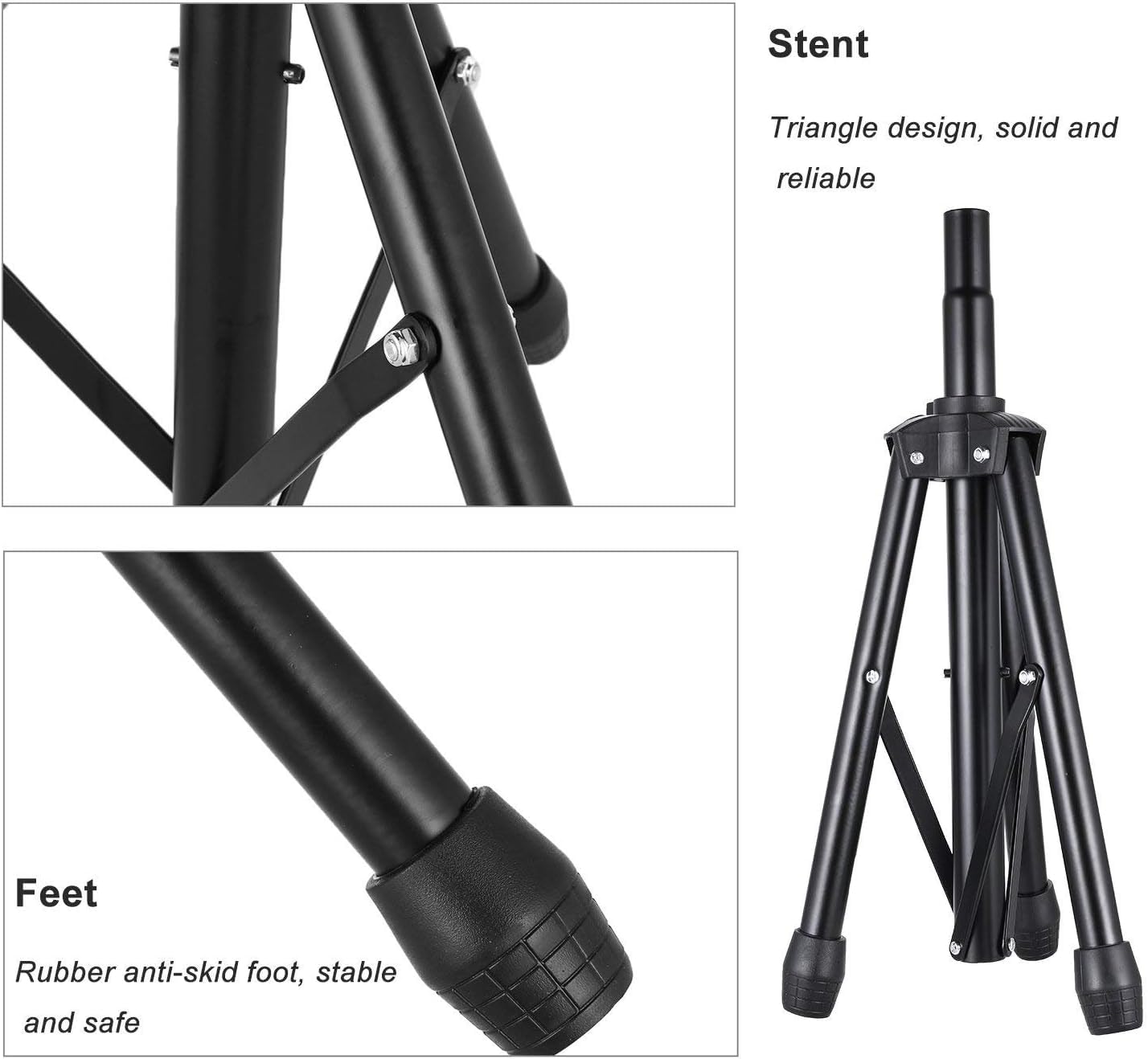 Side view of SP36 drum throne showing three height adjustment positions (50-55-60 cm)