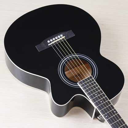 Saddle fixed with screw on acoustic guitar bridge