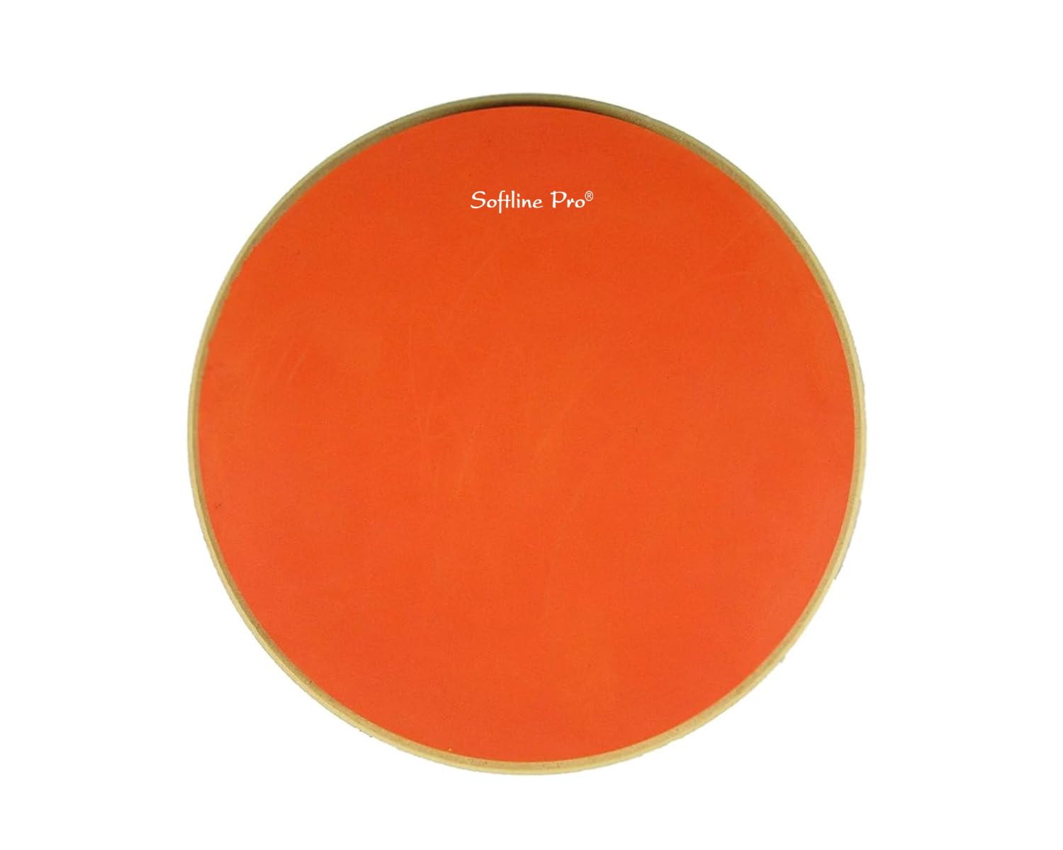 Orange drum practice pad with 'Softline Pro' branding on a white background