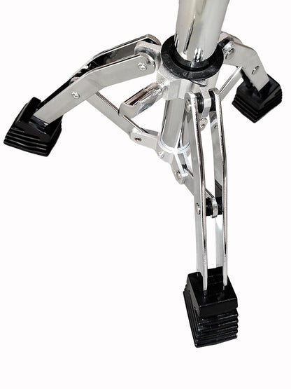 Drum stand with black rubber feet on a white background